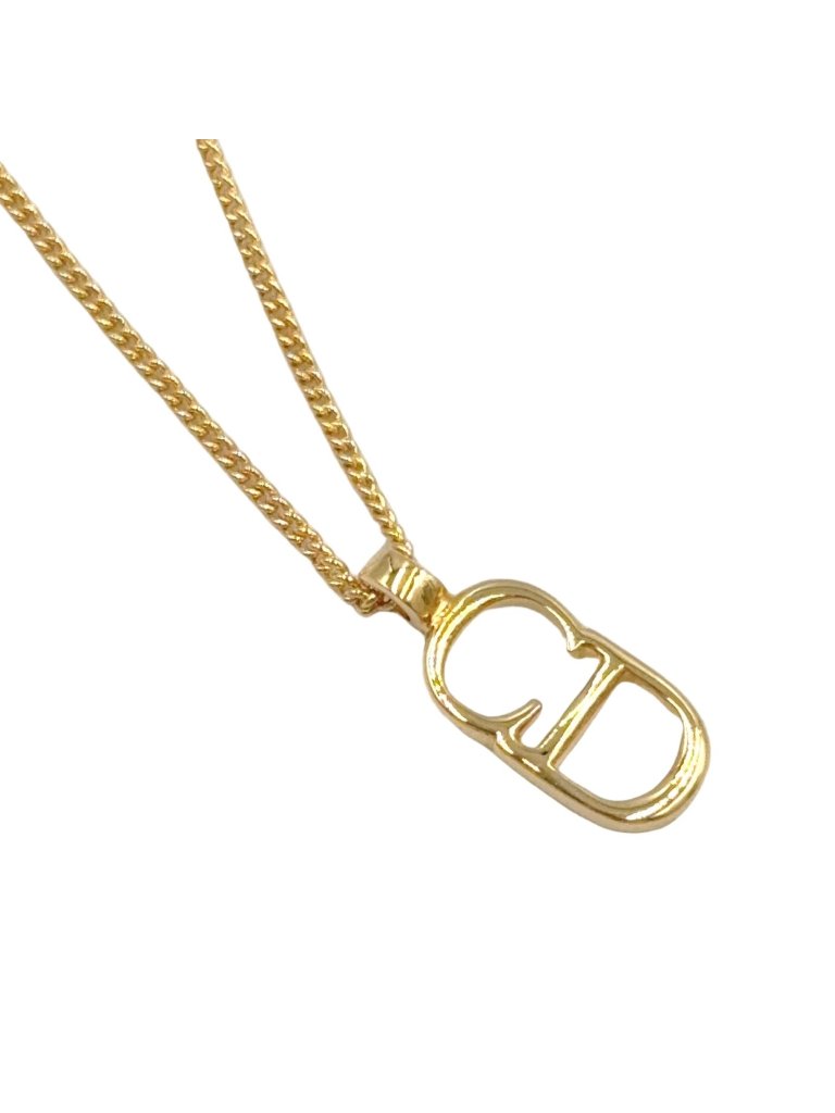 Dior Cd Logo Gold Plated Necklace